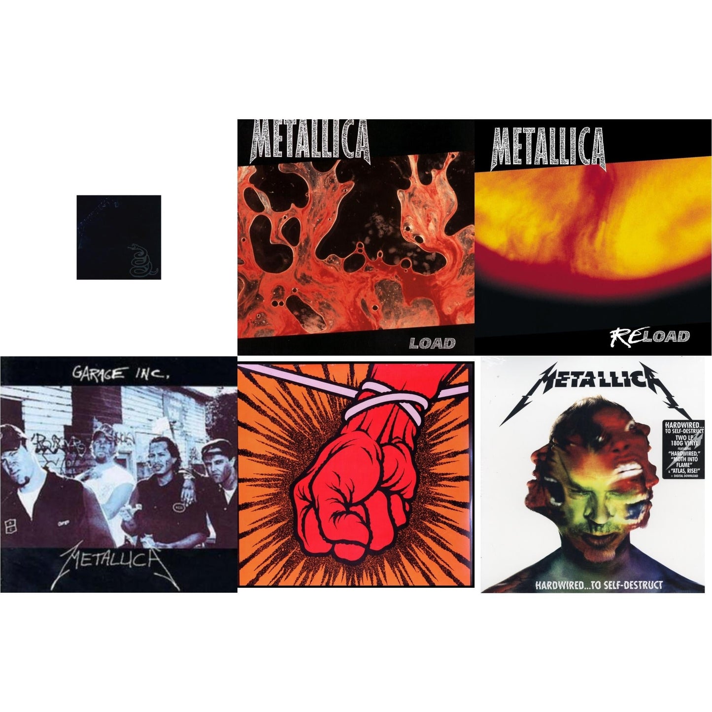 Metallica - Metallica (Remastered/2LP) & Load & Reload & Garage Inc. & St Anger & Hardwired To Self-Destruct (2LP/180G/Dl Card)