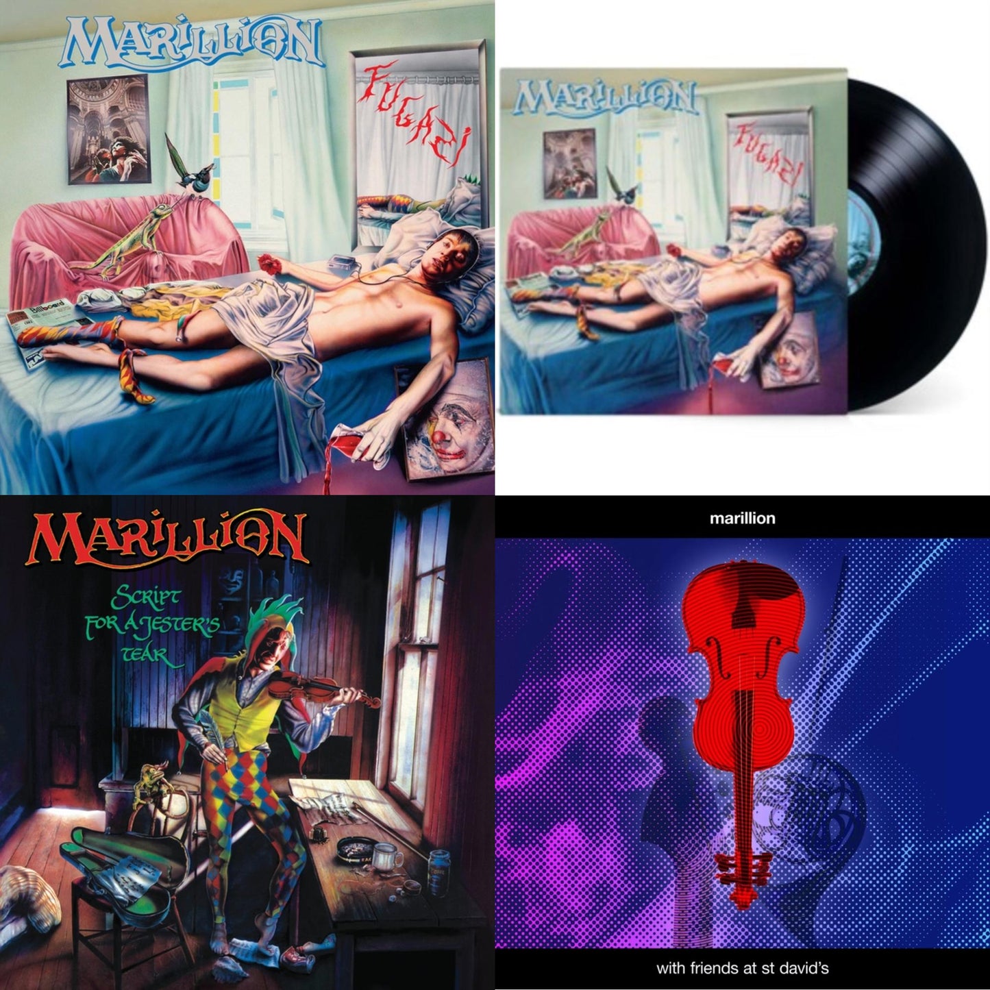 Marillion - Fugazi (Deluxe Edition/4LP) & Fugazi (2021 Stereo Remix) & Script For A Jester's Tear (2020 Stereo Remix) & With Friends At St David's