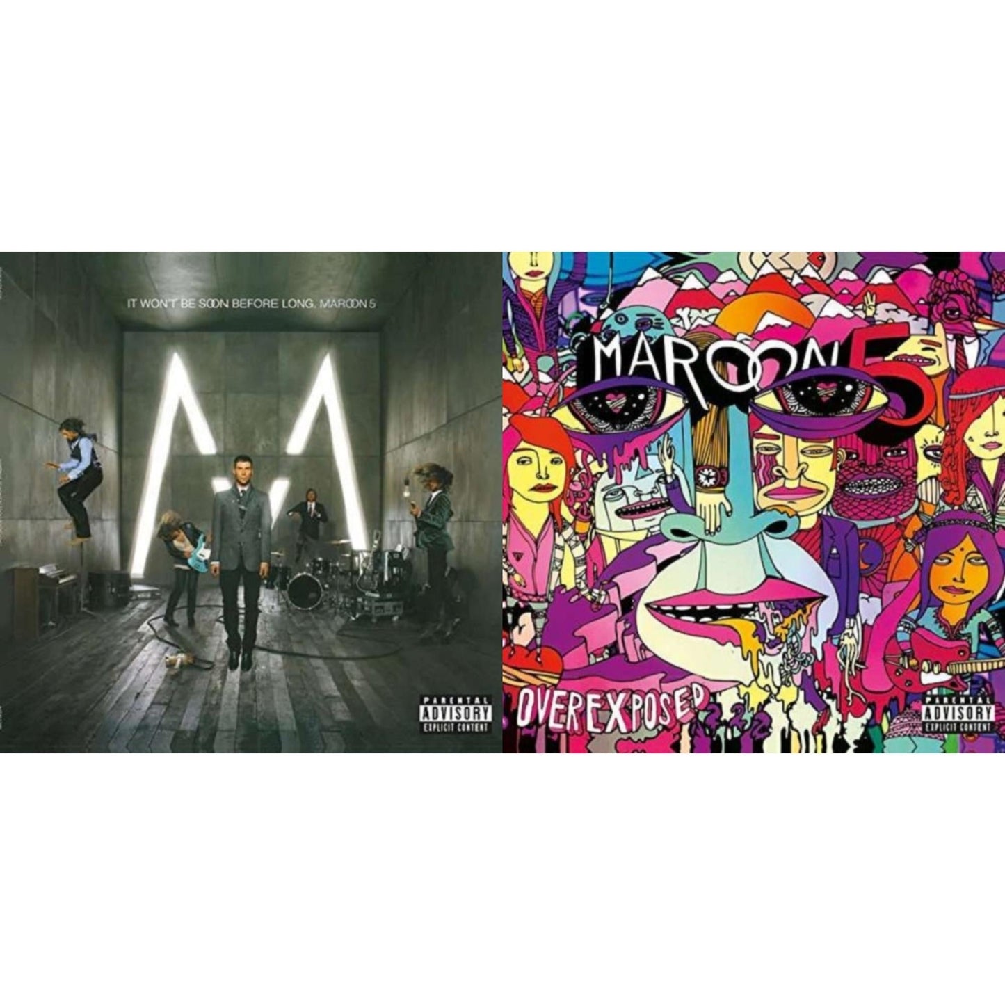 Maroon 5 - It Won't Be Soon Before Long & Overexposed - LP Vinyl Bundle