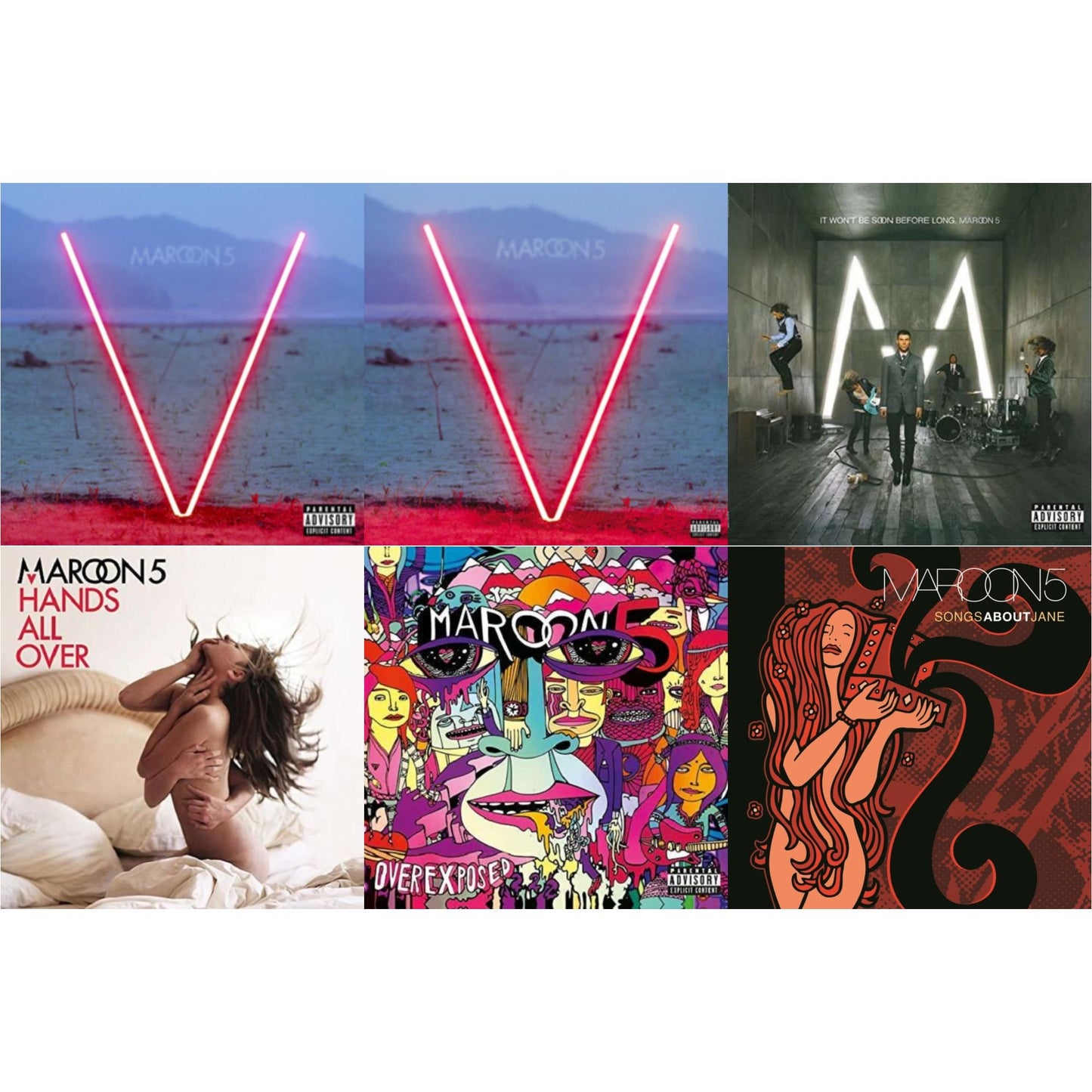 Maroon 5 - V & Maroon 5 - V (Black LP) (Exp) & It Won't Be Soon Before Long & Hands All Over & Overexposed & Songs About Jane
