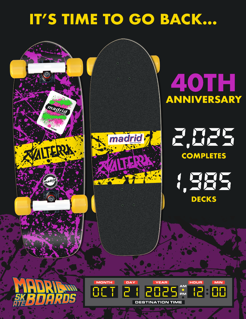 40th Anniversary Limited Edition Madrid Valterra Skateboard