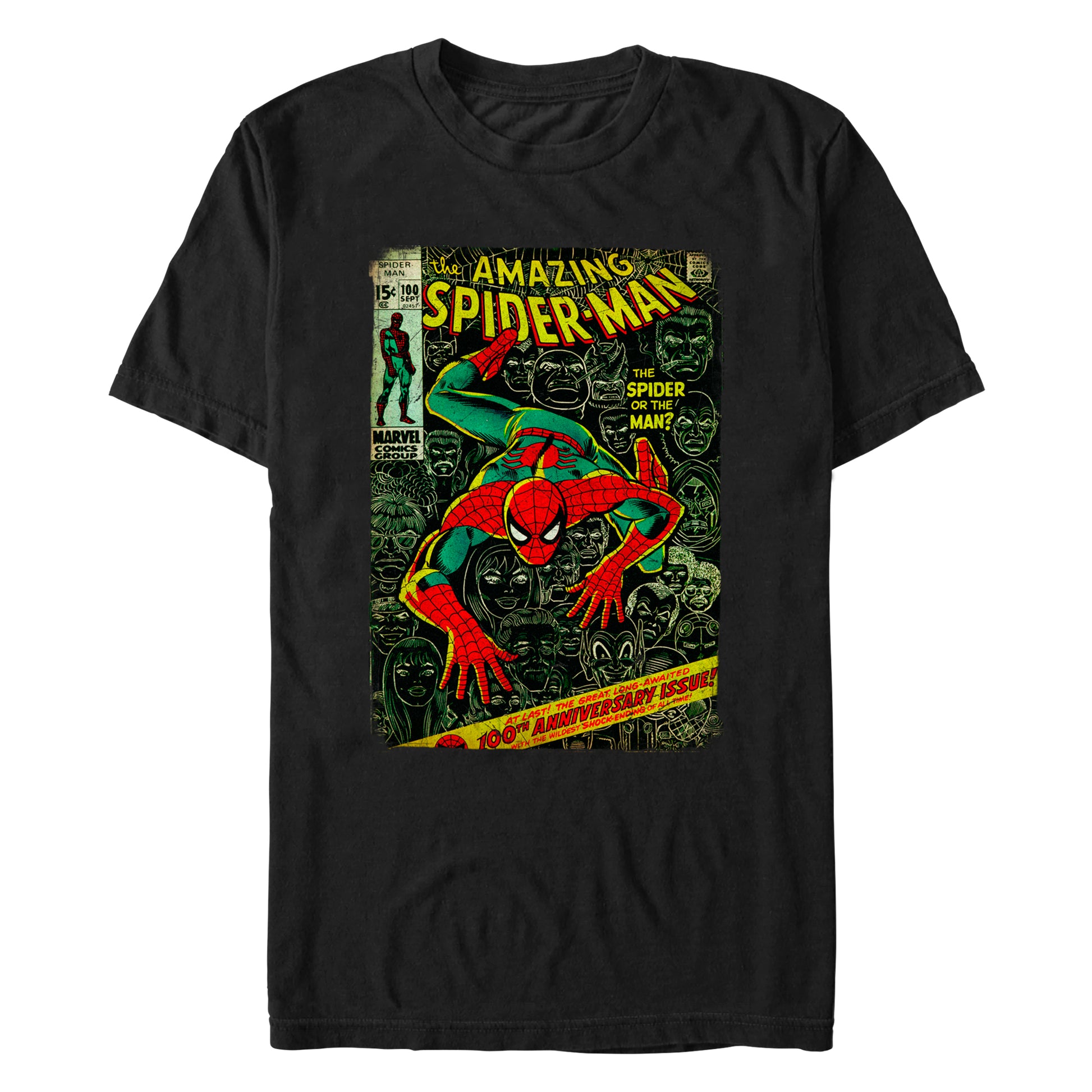 Men's Marvel Spidey Front Cover T-Shirt
