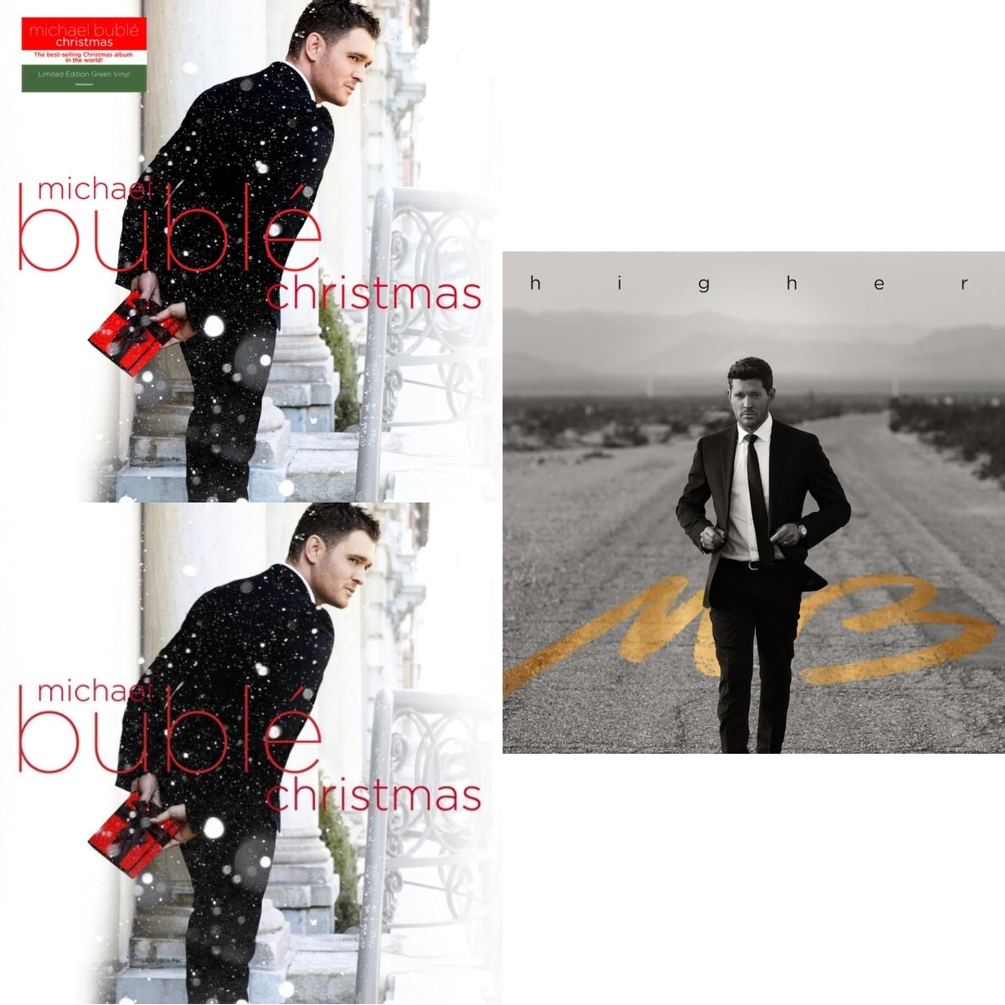 Michael Buble - Christmas (Green LP Vinyl) & Higher & Christmas (Red LP Vinyl)