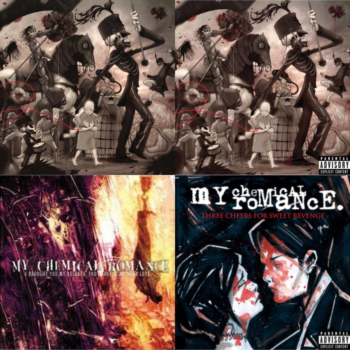 My Chemical Romance - Black Parade (X) (Picture Disc) & I Brought You My Bullets You Brought Me Your Love & Black Parade (X) (2LP) & Three Cheers For Sweet Revenge