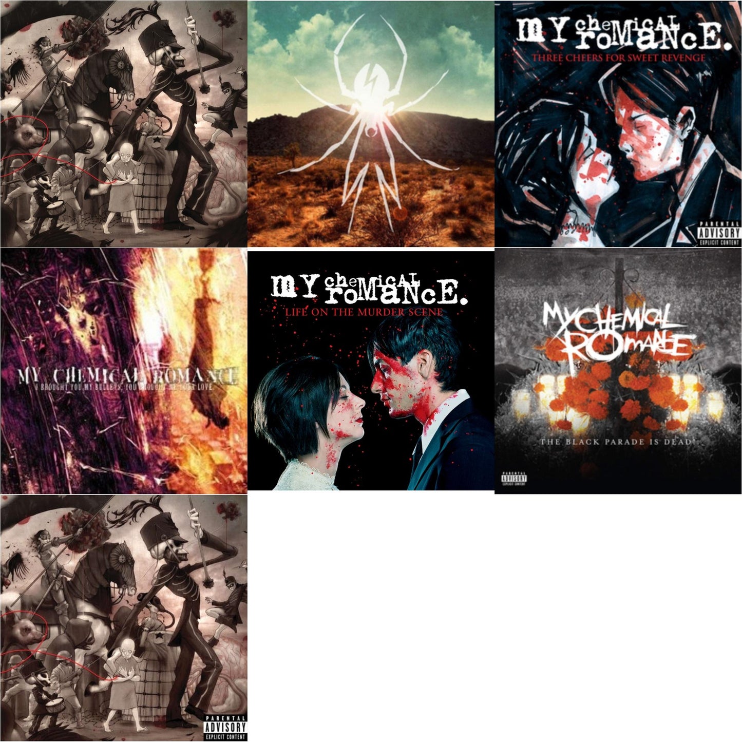 My Chemical Romance - Black Parade (X) (Picture Disc) & Danger Days: True Lives Of The Fabulous Killjoys & Three Cheers For Sweet Revenge & I Brought You My Bullets You Brought Me Your Love & Life On The Murder Scene & Black Parade Is Dead! & Black