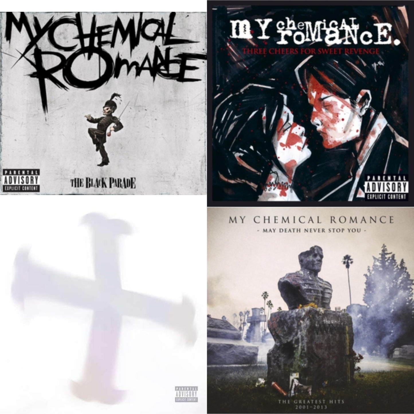 My Chemical Romance - Black Parade (X) & Three Cheers For Sweet Revenge & Black Parade / Living With Ghosts (X) (10Th Anniversary Edition) & May Death Never Stop You - CD Bundle