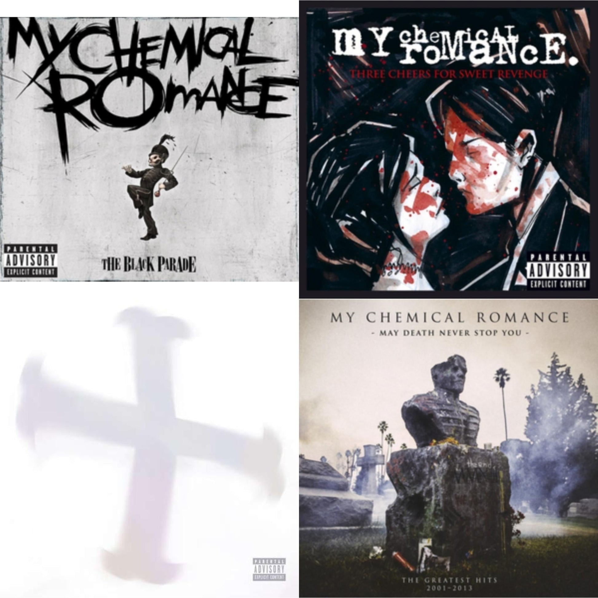 My Chemical Romance - Black Parade (X) & Three Cheers For Sweet Revenge & Black Parade / Living With Ghosts (X) (10Th Anniversary Edition) & May Death Never Stop You - CD Bundle