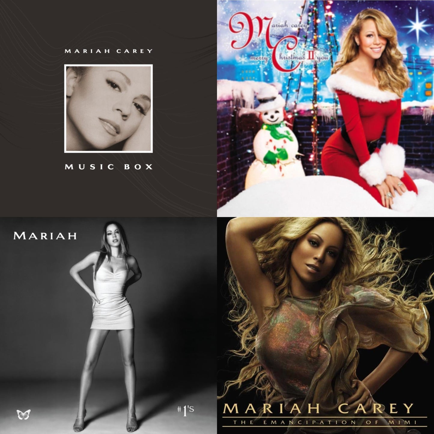 Mariah Carey - Music Box: 30Th Anniversary Expanded Edition (4LP) & Merry Christmas Ii You & #1’S (2LP/Metallic Silver & Black Swirl Vinyl) & Emancipation Of Mimi (2LP)