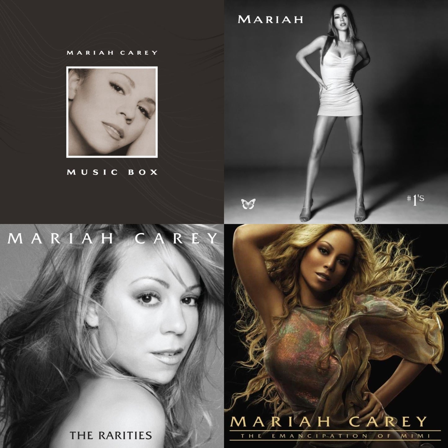 Mariah Carey - Music Box: 30Th Anniversary Expanded Edition (4LP) & #1’S (2LP/Metallic Silver & Black Swirl Vinyl) & Rarities (4LP) & Emancipation Of Mimi (2LP)