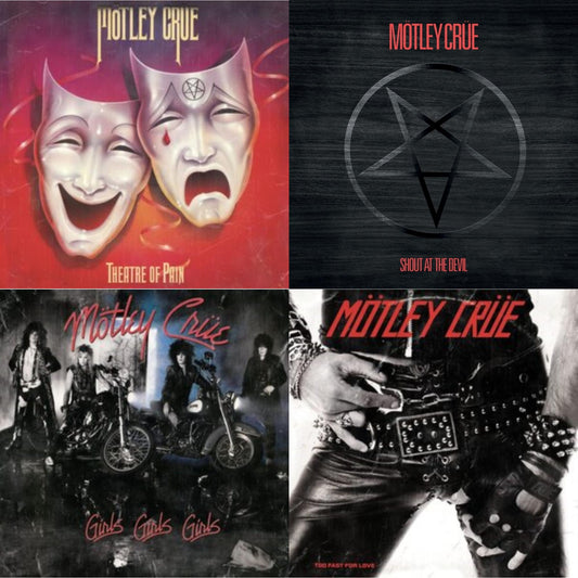 Motley Crue - Theatre Of Pain & Shout At The Devil (40Th Annivesry Box Set/Color LP Vinyl & Colored 7Inch) & Girls, Girls, Girls (X) (2021 Remaster) & Too Fast For Love
