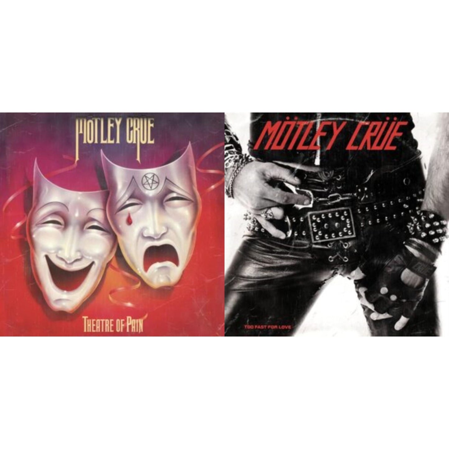 Motley Crue - Theatre Of Pain & Too Fast For Love - LP Vinyl Bundle