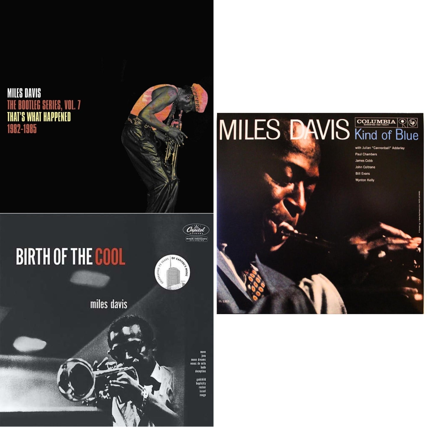 Miles Davis - Bootleg Series Vol. 7: That’S What Happened 1982-1985 (2LP/White Vinyl) & Birth Of The Cool & Kind Of Blue (Mono)