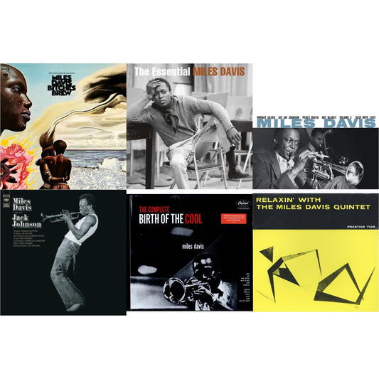 Miles Davis - Relaxin With The Miles Davis Quintet & Bitches Brew (2LP/140G) & Tribute To Jack Johnson (140G/Dl Insert) & Volume 2 (Blue Note Classic LP Vinyl Series) & Complete Birth Of The Cool (2LP) & Essential Miles Davis (2LP)