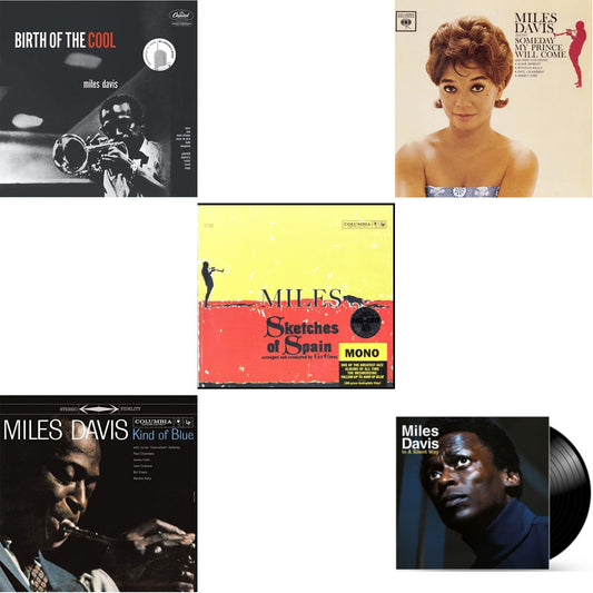 Miles Davis - Birth Of The Cool & Kind Of Blue (180G) & Sketches Of Spain (Mono) & Someday My Prince Will Come (180G) & In A Silent Way - LP Vinyl Bundle