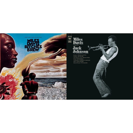 Miles Davis - Tribute To Jack Johnson (140G/Dl Insert) & Bitches Brew - LP Vinyl Bundle