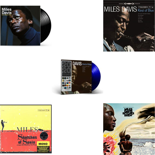 Miles Davis - Bitches Brew (2LP/140G) & Kind Of Blue (180G) & Sketches Of Spain (Mono) & In A Silent Way & Kind Of Blue (Blue LP Vinyl)