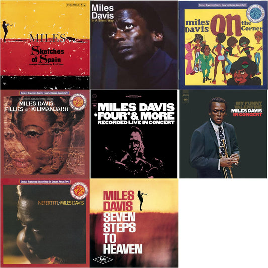 Miles Davis - Sketches Of Spain & In A Silent Way & On The Corner & Filles De Kilimanjaro & Four & More & My Funny Valentine & Nefertiti & Seven Steps To Heaven - CD Bundle