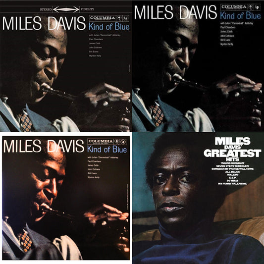 Miles Davis - Kind Of Blue (180G) & Kind Of Blue & Kind Of Blue (Mono) & Greatest Hits (1969) (150G/Dl Code) - LP Vinyl Bundle