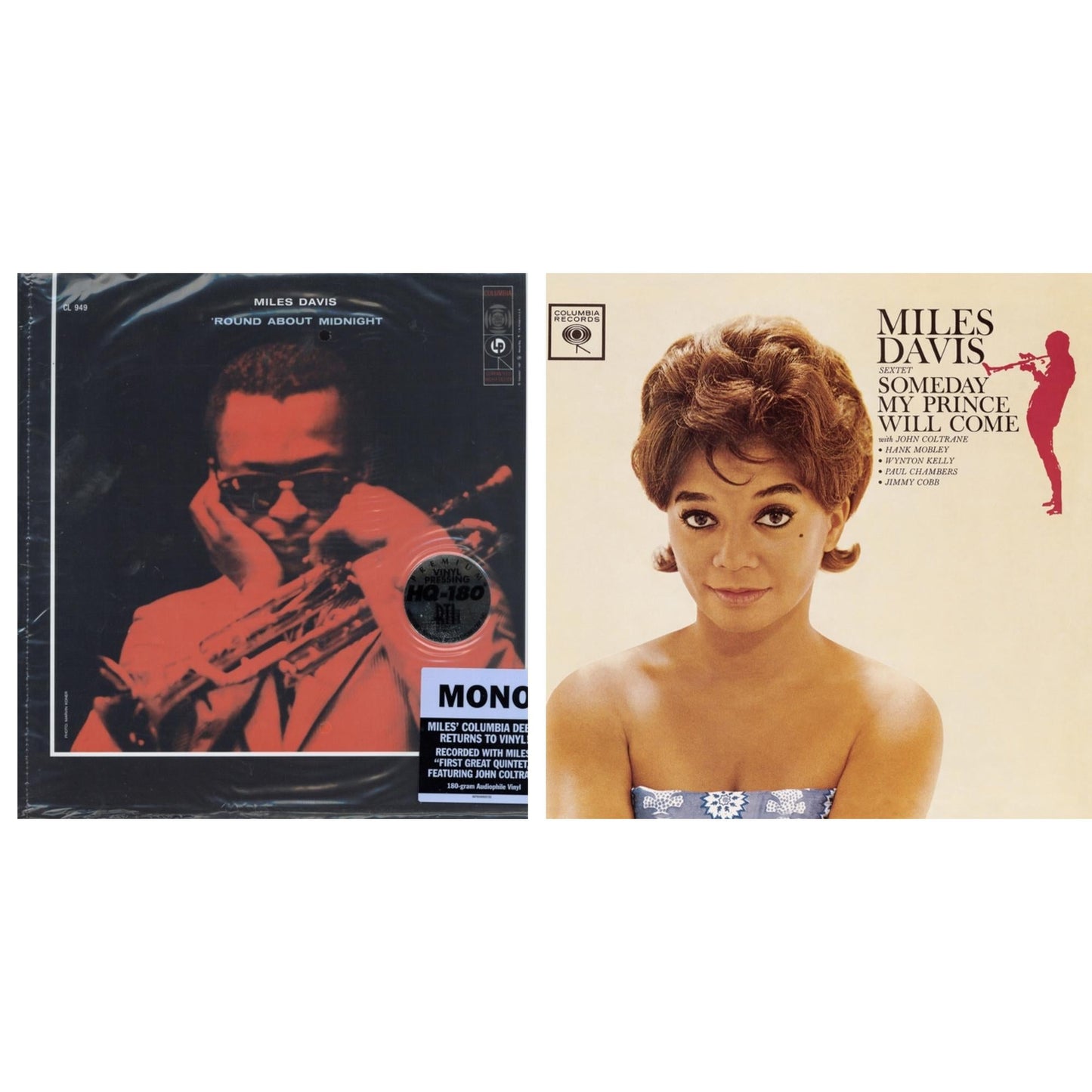 Miles Davis - Round About Midnight (180G/Mono) & Someday My Prince Will Come (180G) - LP Vinyl Bundle