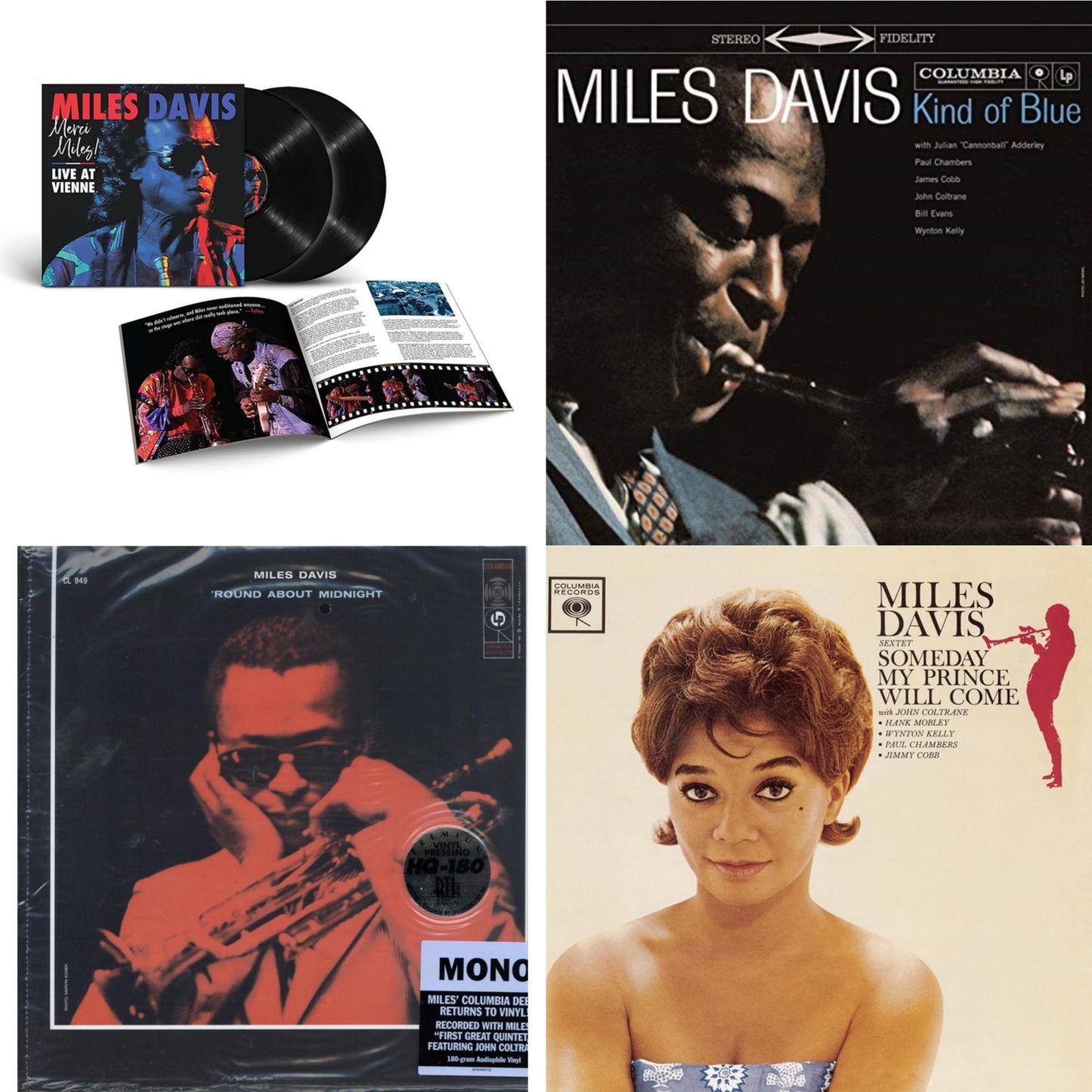 Miles Davis - Merci, Miles! Live At Vienne (2LP) & Kind Of Blue (180G) & Round About Midnight (180G/Mono) & Someday My Prince Will Come (180G)