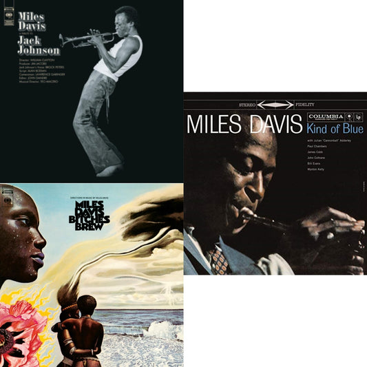 Miles Davis - Bitches Brew (2LP/140G) & Tribute To Jack Johnson (140G/Dl Insert) & Kind Of Blue (180G)