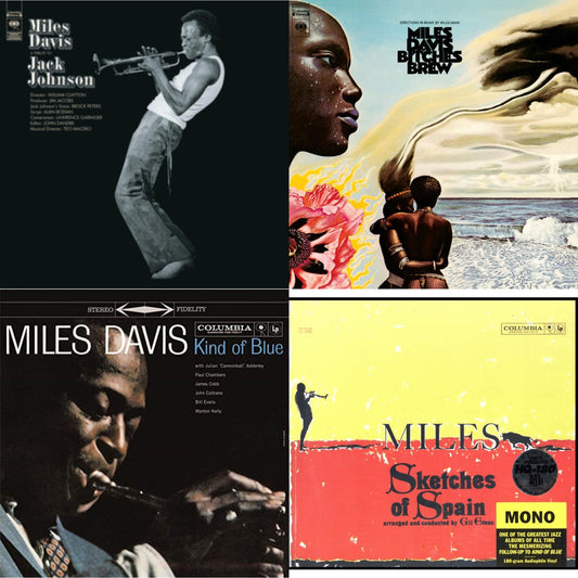Miles Davis - Bitches Brew (2LP/140G) & Tribute To Jack Johnson (140G/Dl Insert) & Kind Of Blue (180G) & Sketches Of Spain (Mono)
