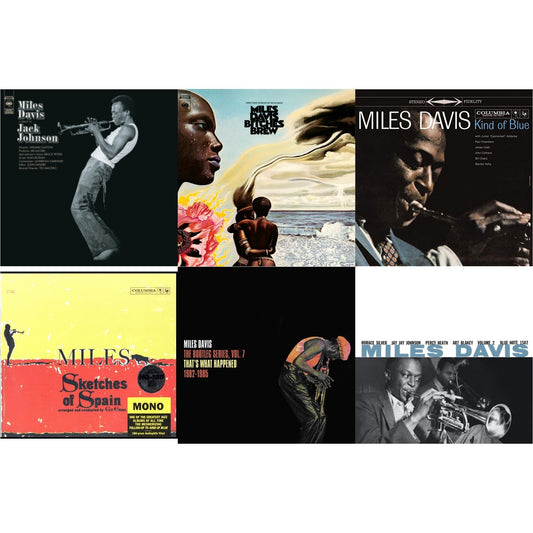 Miles Davis - Bitches Brew (2LP/140G) & Tribute To Jack Johnson (140G/Dl Insert) & Bootleg Series Vol. 7: That’S What Happened 1982-1985 (2LP/White Vinyl) & Volume 2 (Blue Note Classic LP Vinyl Series) & Kind Of Blue (180G) & Sketches Of Spain (Mono)