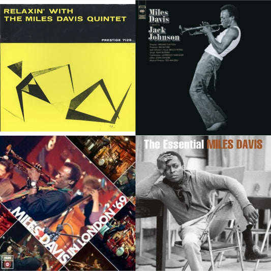 Miles Davis - Relaxin With The Miles Davis Quintet & Tribute To Jack Johnson (140G/Dl Insert) & Live At Ronnie Scott's 1969 & Essential Miles Davis (2LP)