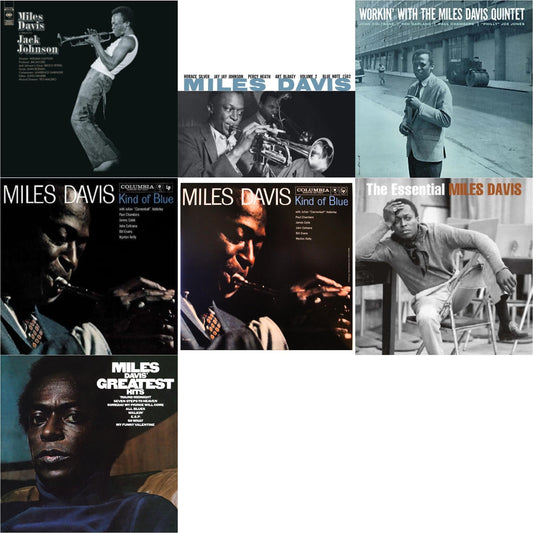 Miles Davis - Tribute To Jack Johnson (140G/Dl Insert) & Volume 2 (Blue Note Classic LP Vinyl Series) & Workin With The Miles Davis Quintet & Kind Of Blue & Kind Of Blue (Mono) & Essential Miles Davis (2LP) & Greatest Hits (1969) (150G/Dl Code)