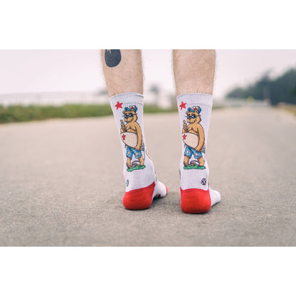 Cali Bear Adult Crew Socks