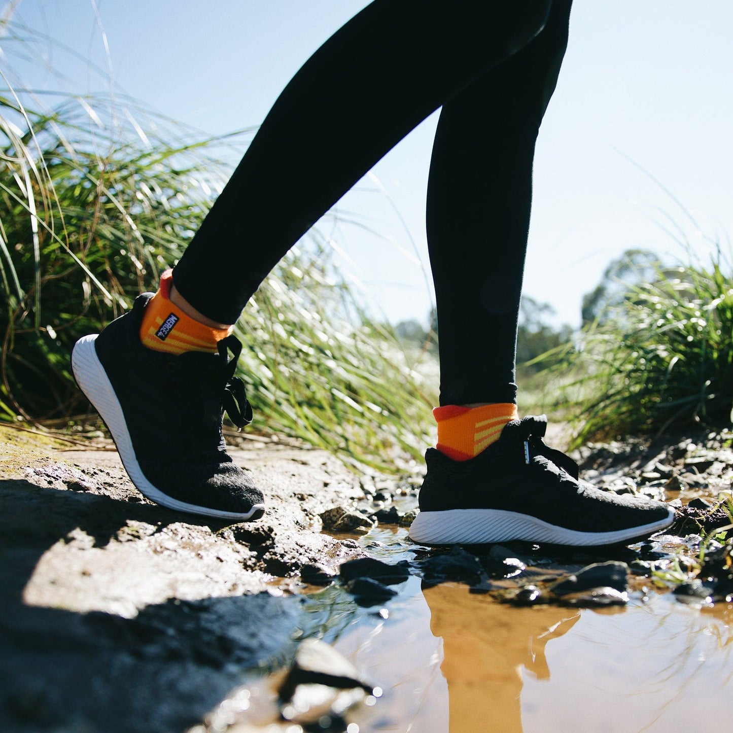 Action Orange Adult Ankle Socks