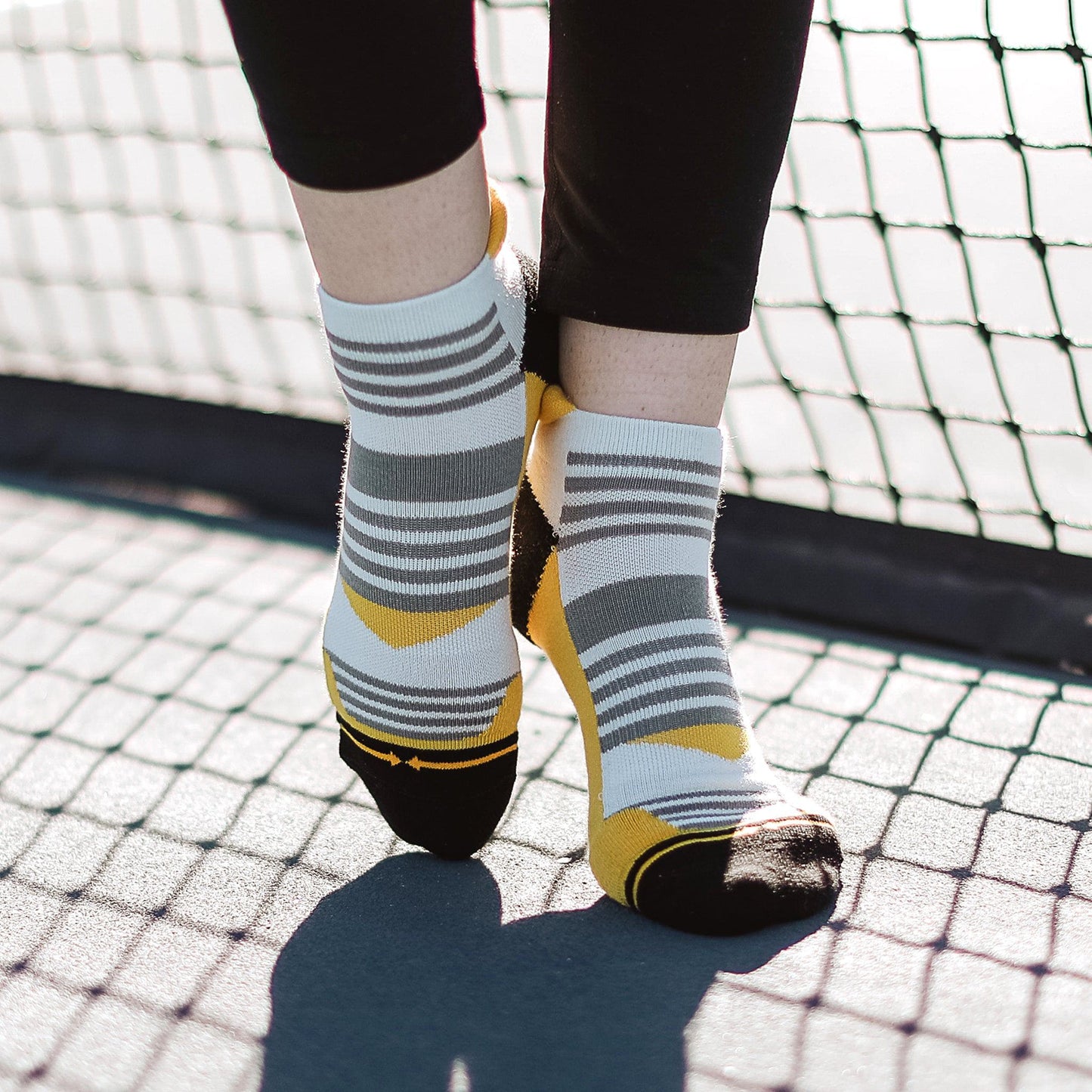 Action Yellow Adult Ankle Socks