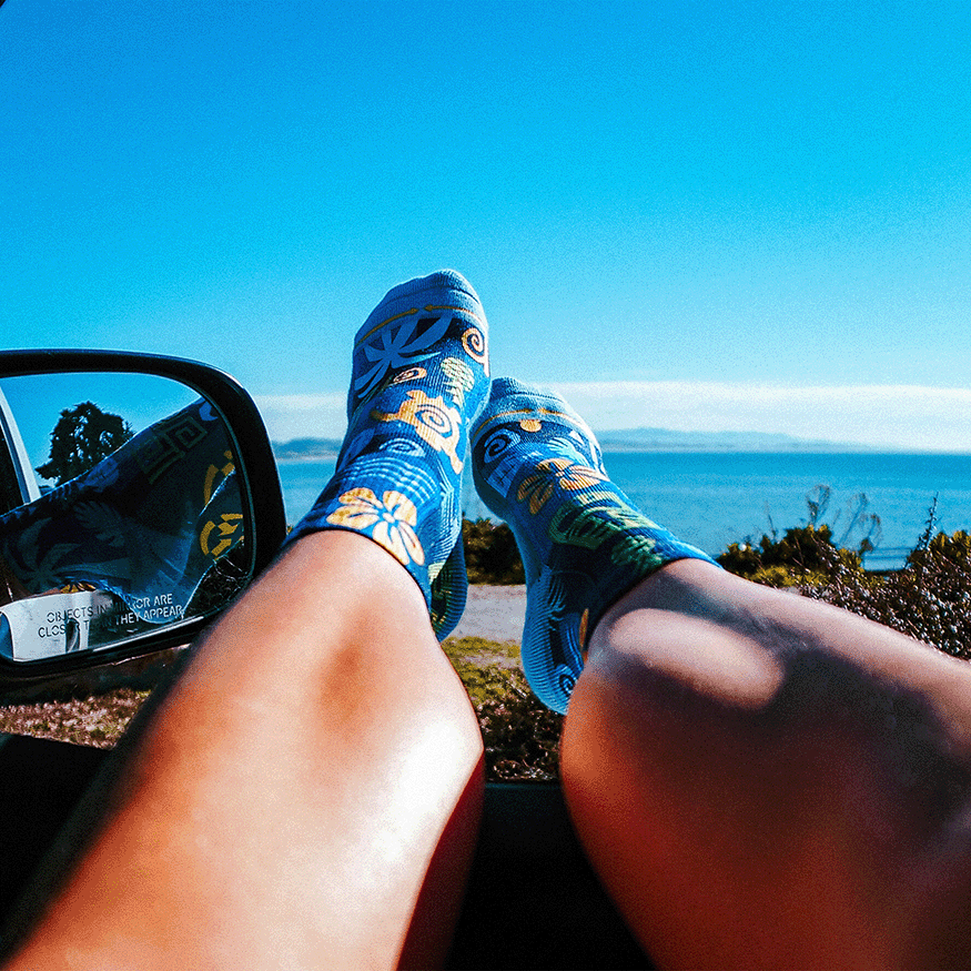 Aloha Ahiahi Adult Quarter Crew Socks By MERGE4