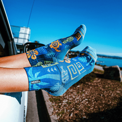 Aloha Ahiahi Adult Quarter Crew Socks By MERGE4
