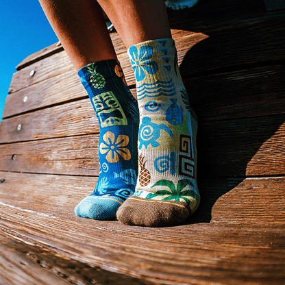 Aloha Quarter Adult Crew Socks 2-Pack