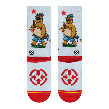 Cali Bear Adult Crew Socks