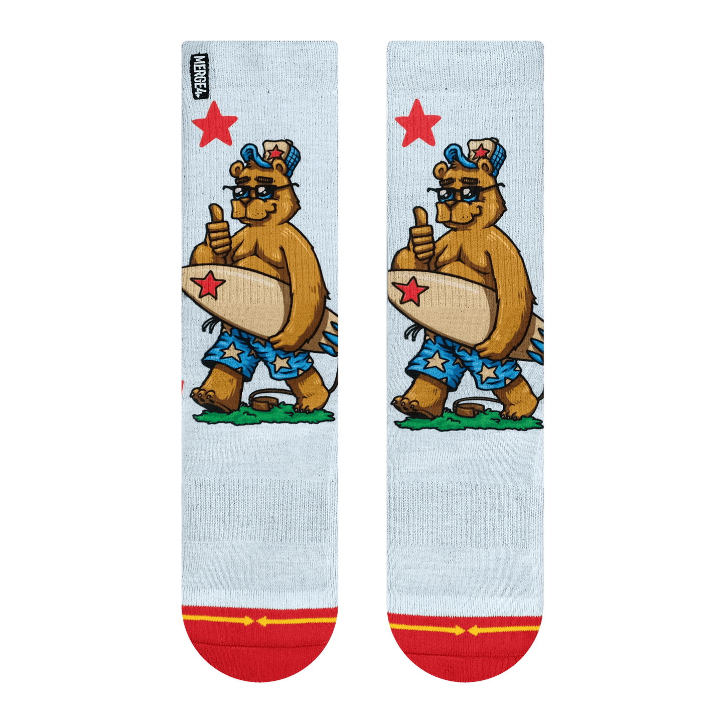 Cali Bear Adult Crew Socks