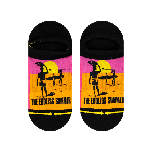 Endless Summer Movie Poster Adult No Show Socks