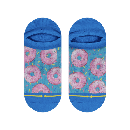 Donut Worry Adult No Show Socks With Art By Hanna Minck