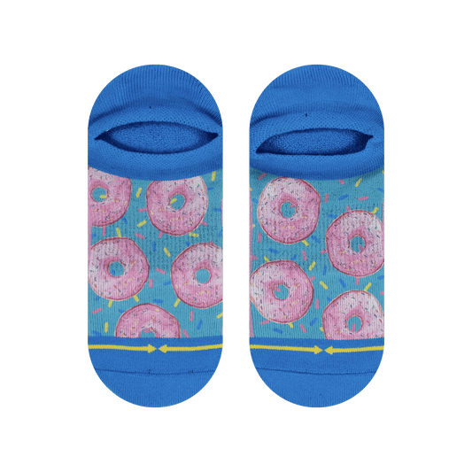 Donut Worry Adult No Show Socks With Art By Hanna Minck