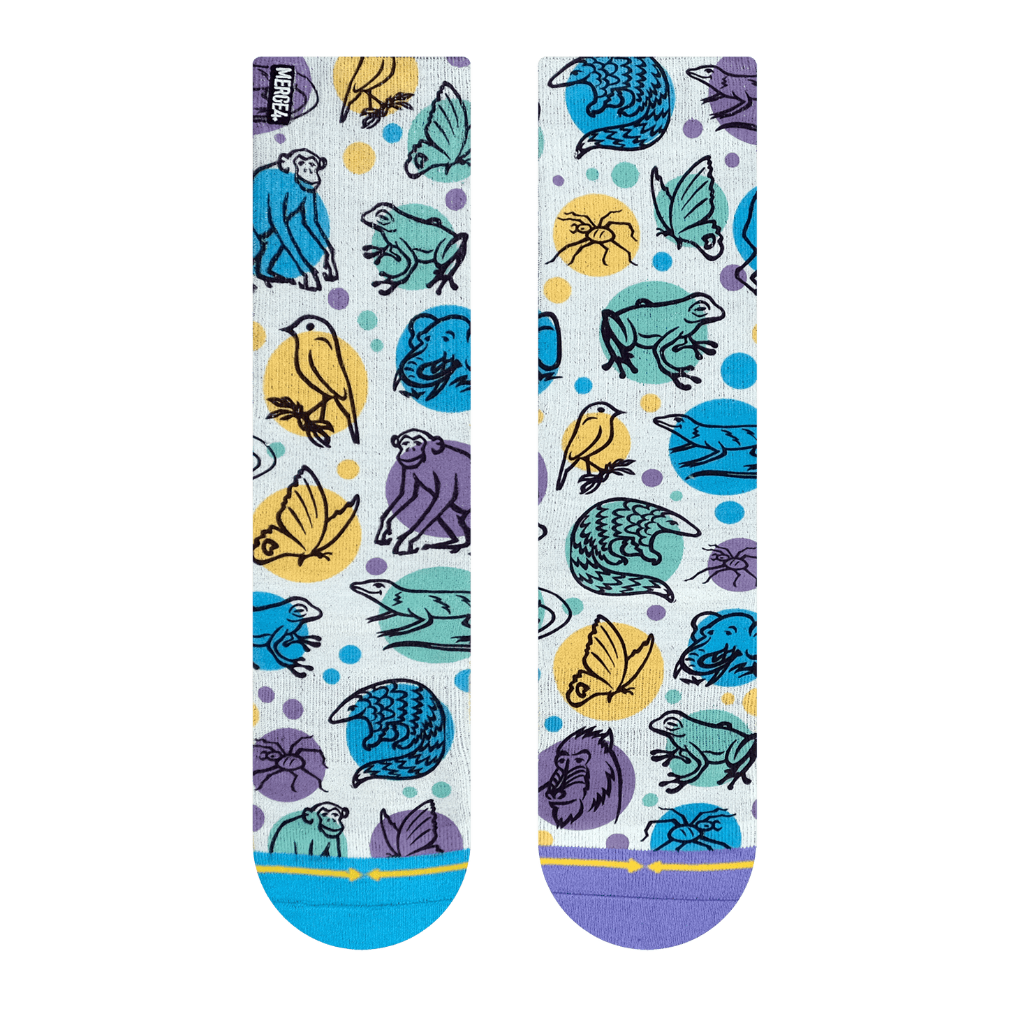 Jane Goodall Endangered Species Adult Crew Socks with the Jane Goodall Institute