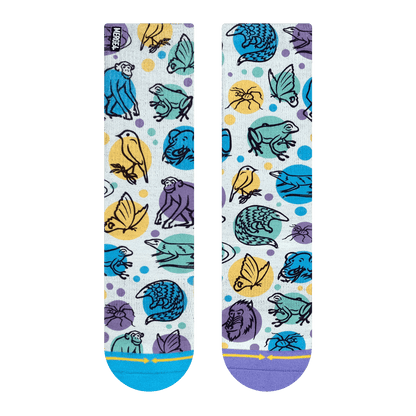 Jane Goodall Endangered Species Adult Crew Socks with the Jane Goodall Institute