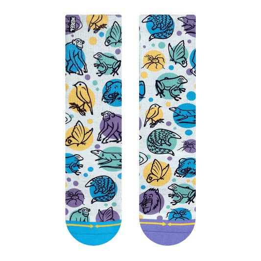 Jane Goodall Endangered Species Adult Crew Socks with the Jane Goodall Institute