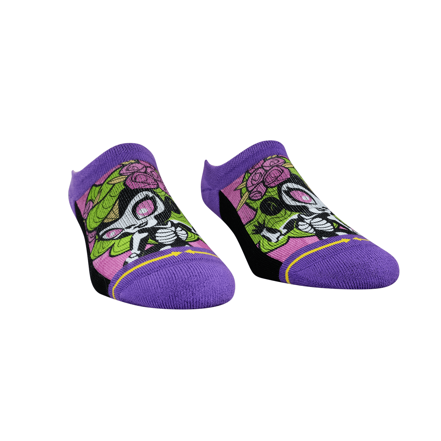 Doll of the Dead Adult No Show Socks With Art By Belle Dee