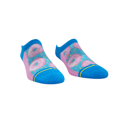 Donut Worry Adult No Show Socks With Art By Hanna Minck