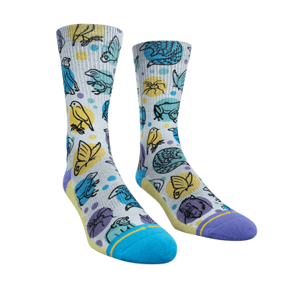 Jane Goodall Endangered Species Adult Crew Socks with the Jane Goodall Institute