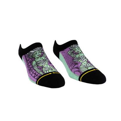 Double Trouble Mummy Adult No Show Socks With Art By Dirk Vermin