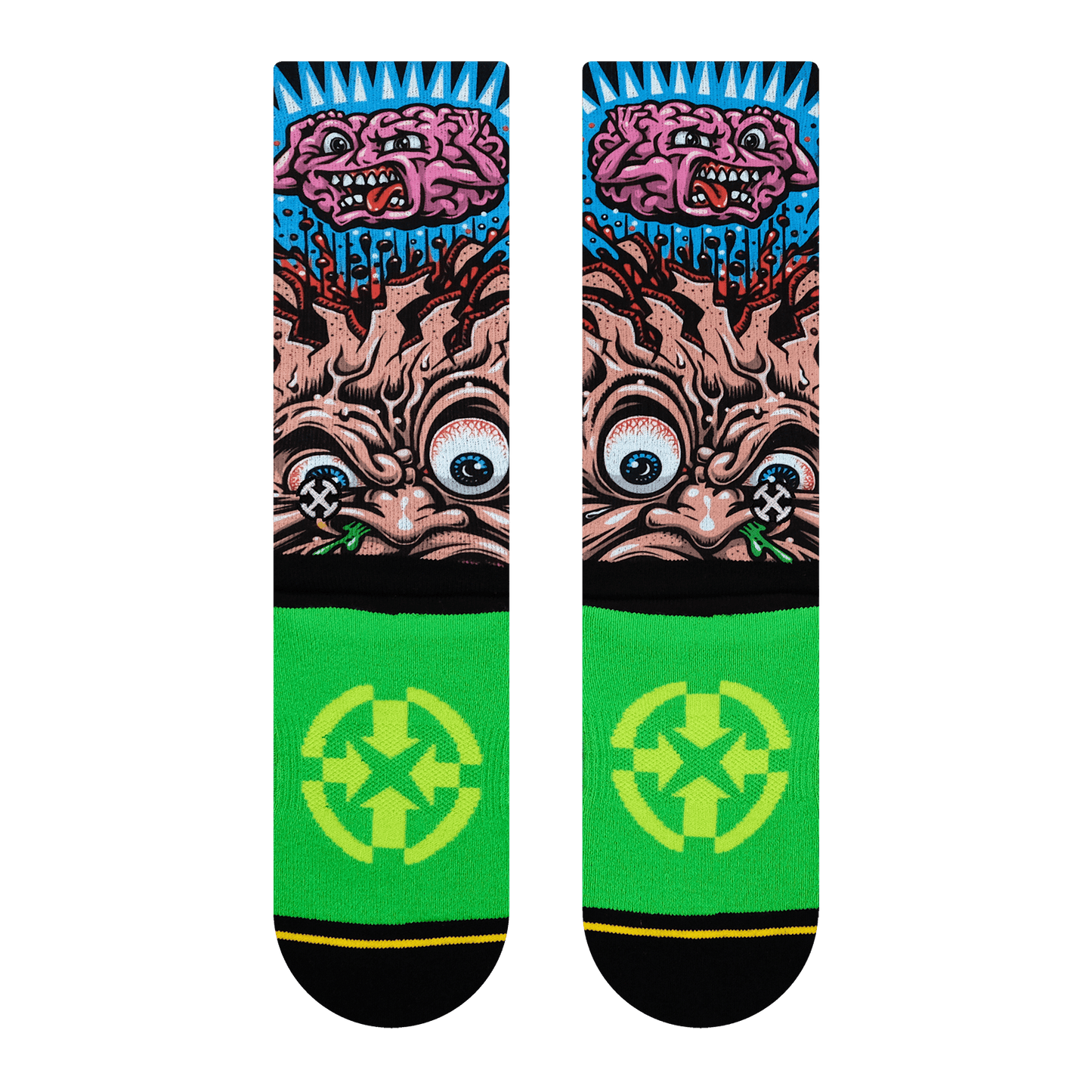 Jimbo Sick Stick Figure Adult Crew Socks
