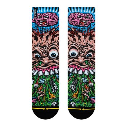 Jimbo Sick Stick Figure Adult Crew Socks