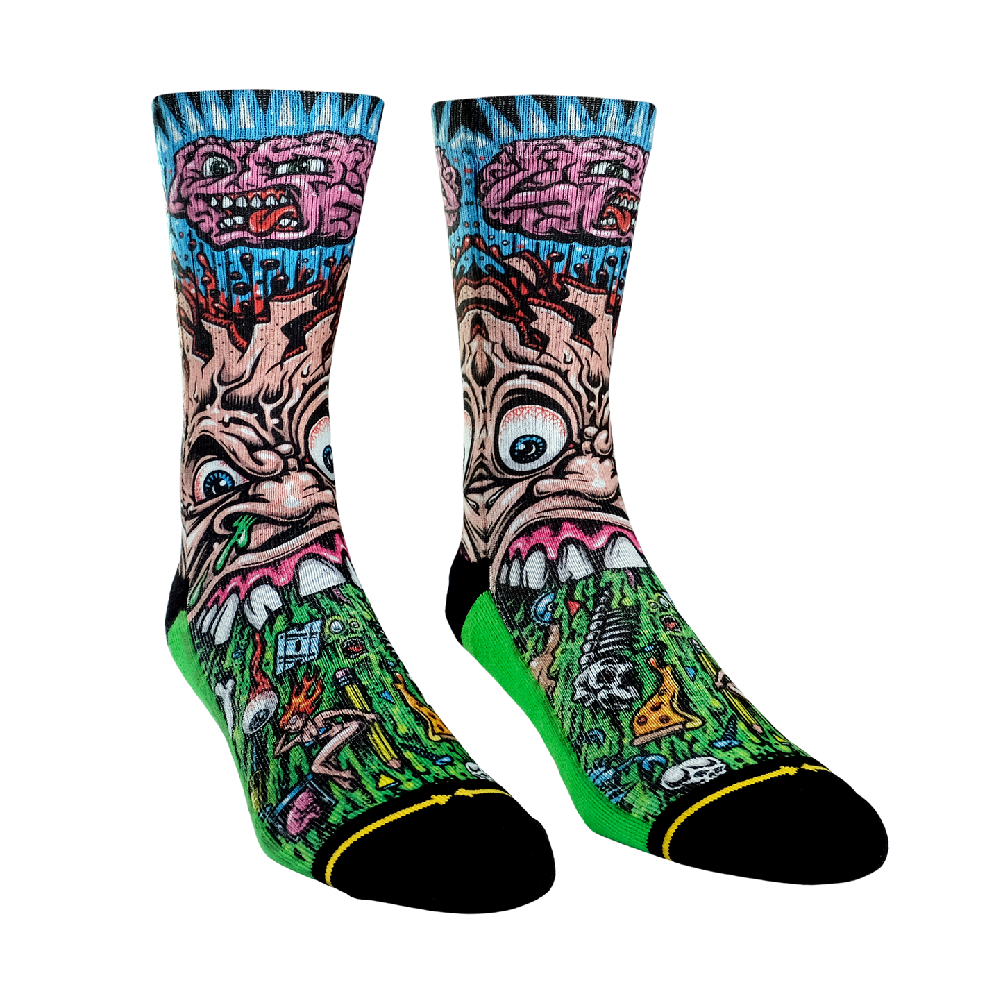 Jimbo Sick Stick Figure Adult Crew Socks